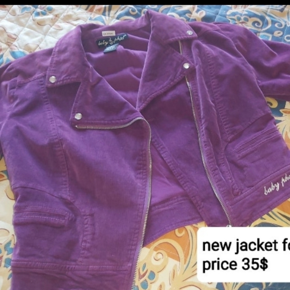 Purple Biker Jacket For Kids